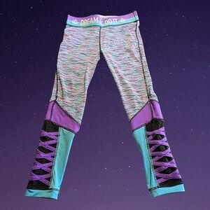 Disney Dream Big Leggings - Purple, Teal, Black
